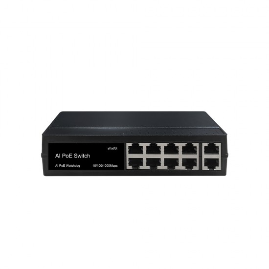 Genata GNT-P1210ES 8-Port PoE Switch 2 Gigabit Up-Link Genata GNT-P1210ES 8-Port PoE Switch 2 Gigabit Up-Link