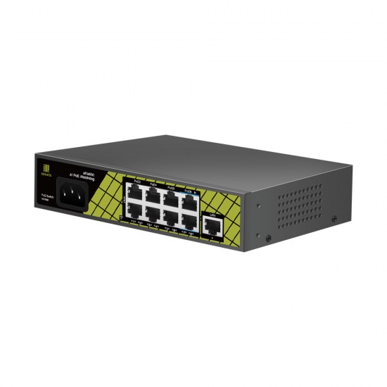 Genata GNT-P9109EA 8-Port PoE Switch 1 Up-Link Port Genata GNT-P9109EA 8-Port PoE Switch 1 Up-Link Port