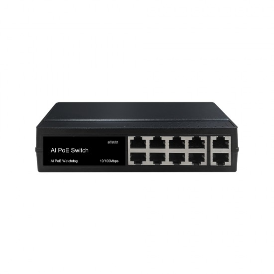 Genata GNT-P9210ES 8-Port PoE Switch 2 Up-Link Port Genata GNT-P9210ES 8-Port PoE Switch 2 Up-Link Port