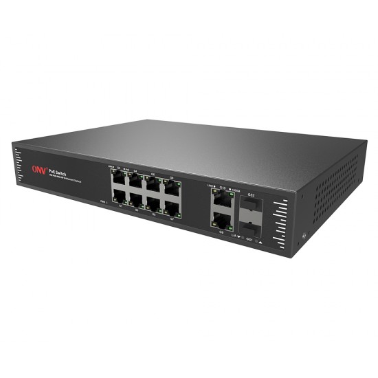 ONV Gigabit 12-Port PoE Switch - ONV-POE33128PF ONV Gigabit 12-Port PoE Switch - ONV-POE33128PF