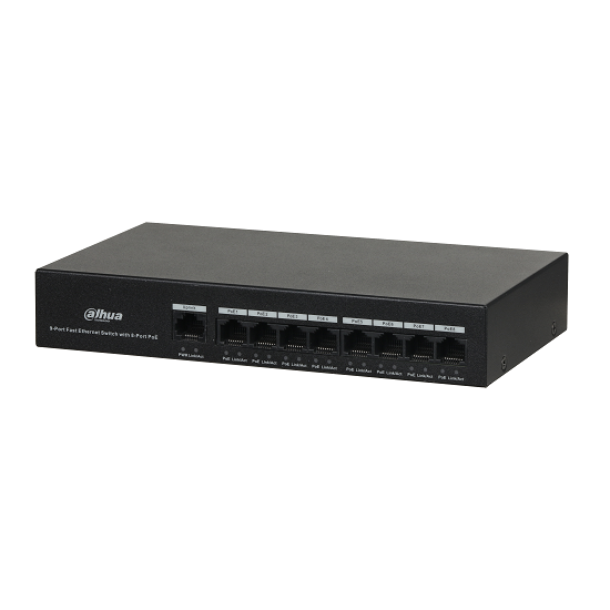 Dahua PFS3009-8ET-65 8 Port Fast Ethernet POE Switch Dahua PFS3009-8ET-65 8 Port Fast Ethernet POE Switch