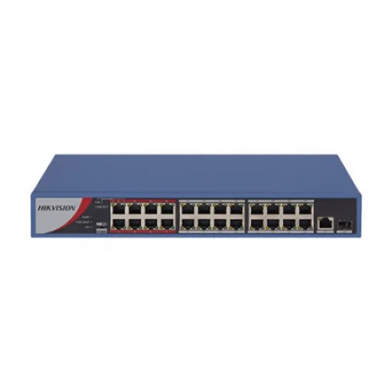 Hikvision DS-3E0326P-E-M 24 Port Fast Gigabit Ethernet Unmanaged PoE Manage Switch Hikvision DS-3E0326P-E-M 24 Port Fast Gigabit Ethernet Unmanaged PoE Manage Switch